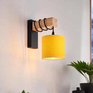 BRILAGI - Lampada da parete NUBILA 1xE27/60W/230V marrone/nero/giallo