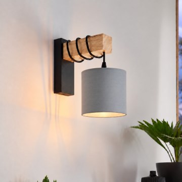 BRILAGI - Lampada da parete NUBILA 1xE27/60W/230V marrone/nero/grigio chiaro