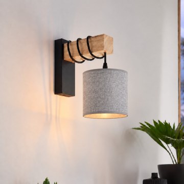 BRILAGI - Lampada da parete NUBILA 1xE27/60W/230V marrone/nero/grigio