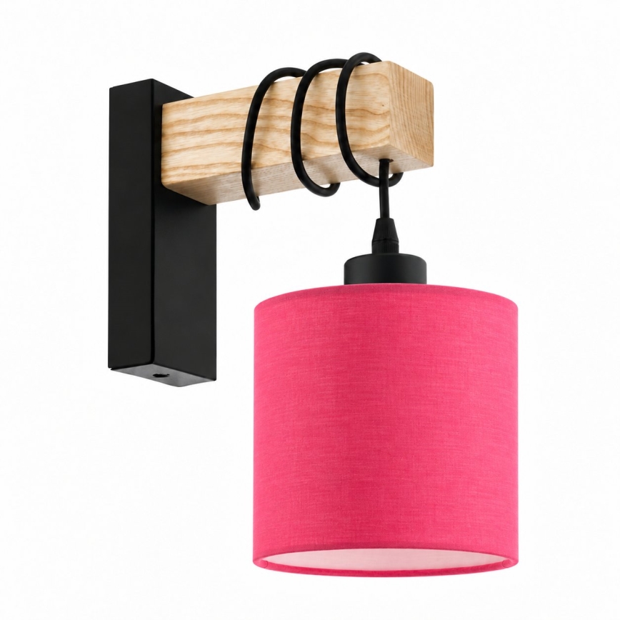 BRILAGI - Lampada da parete NUBILA 1xE27/60W/230V marrone/nero/rosa