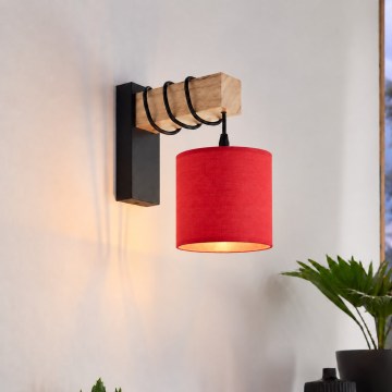 BRILAGI - Lampada da parete NUBILA 1xE27/60W/230V marrone/nero/rosso