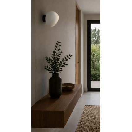 BRILAGI - Lampada da parete PEBBLES 1xE27/40W/230V Ø 20 cm nera