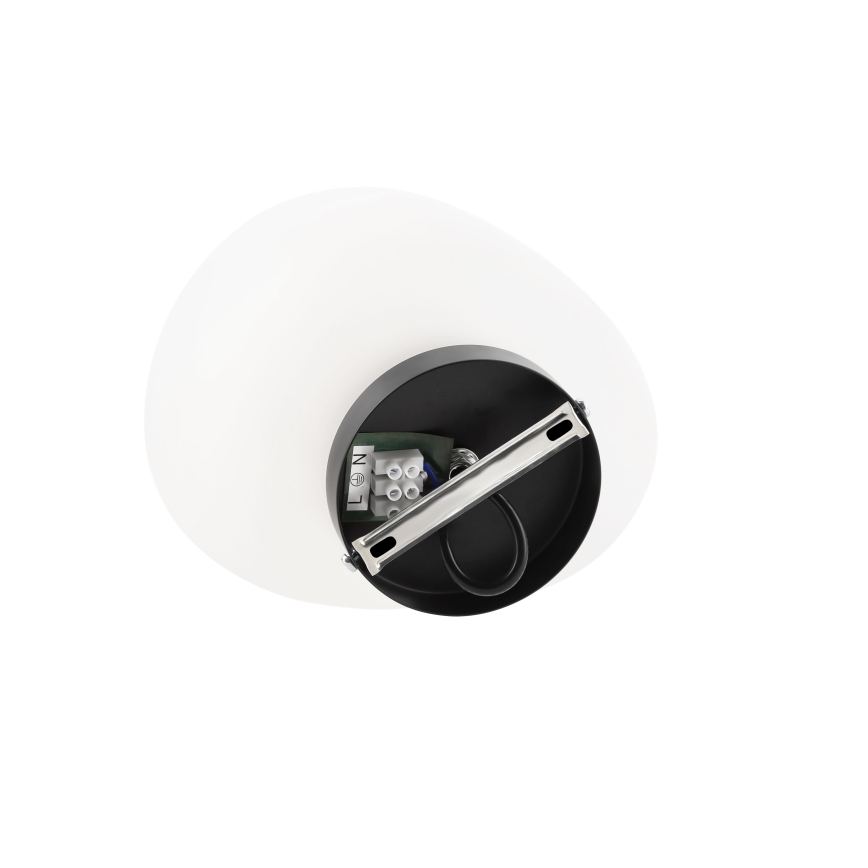 BRILAGI - Lampada da parete PEBBLES 1xE27/40W/230V Ø 20 cm nera