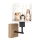 Brilagi - Lampada da parete per bambini BOBO WOOD 1xE27/25W/230V rovere/nero/bianco/animaletti