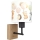 Brilagi - Lampada da parete per bambini BOBO WOOD 1xE27/25W/230V rovere/nero/bianco con animaletti