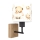 Brilagi - Lampada da parete per bambini BOBO WOOD 1xE27/25W/230V rovere/nero/bianco/orsetti