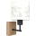 Brilagi - Lampada da parete per bambini BOBO WOOD 1xE27/25W/230V rovere/nero/bianco/unicorni