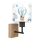 Brilagi - Lampada da parete per cameretta BOBO WOOD 1xE27/25W/230V rovere/nero/bianco/blu/orsetti