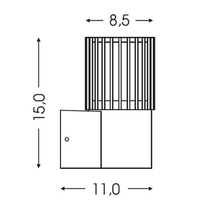 BRILAGI - Lampada da parete per esterni ARMOR 1xGU10/35W/230V IP44 grigio