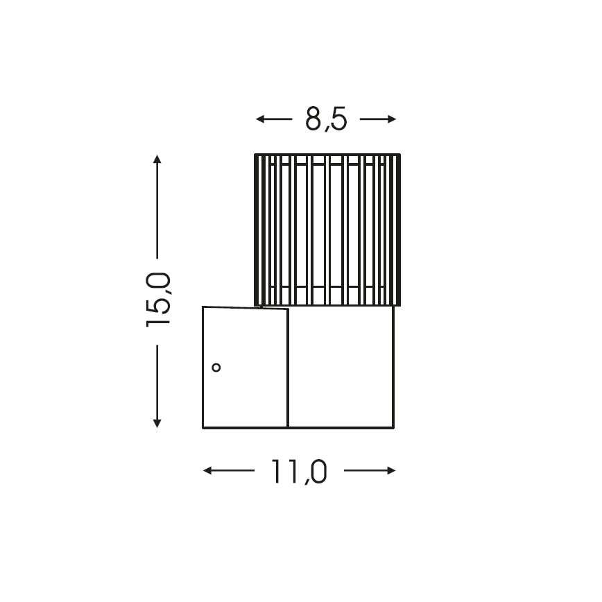 BRILAGI - Lampada da parete per esterni ARMOR 1xGU10/35W/230V IP44 grigio