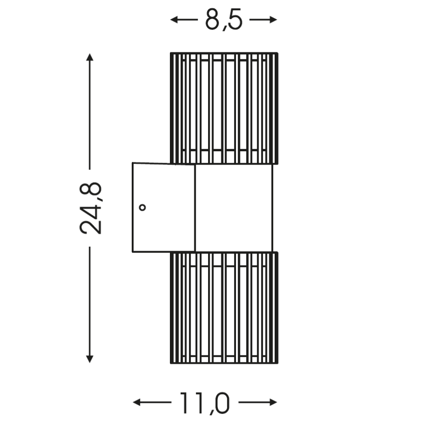 BRILAGI - Lampada da parete per esterni ARMOR 2xGU10/35W/230V IP44 nera