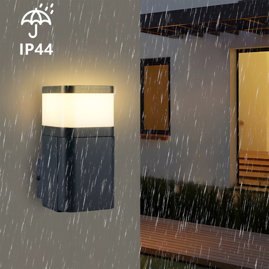 Brilagi - Lampada da parete per esterni con presa SCHUKO PILLAR 1xG9/11W/230V IP44 antracite