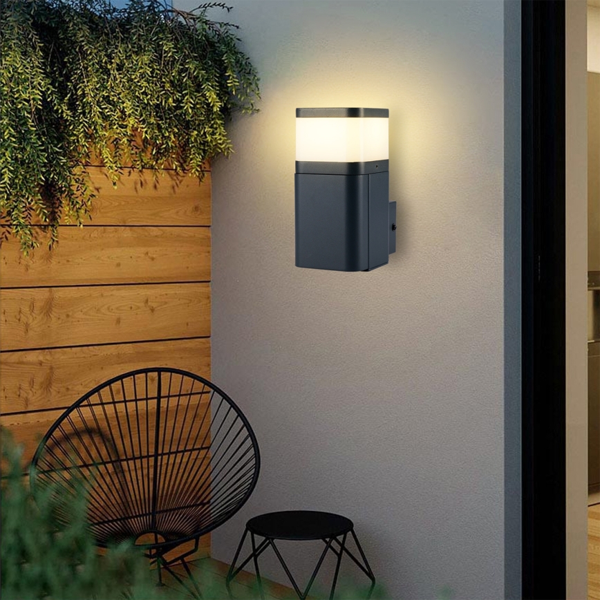 Brilagi - Lampada da parete per esterni con presa SCHUKO PILLAR 1xG9/11W/230V IP44 antracite