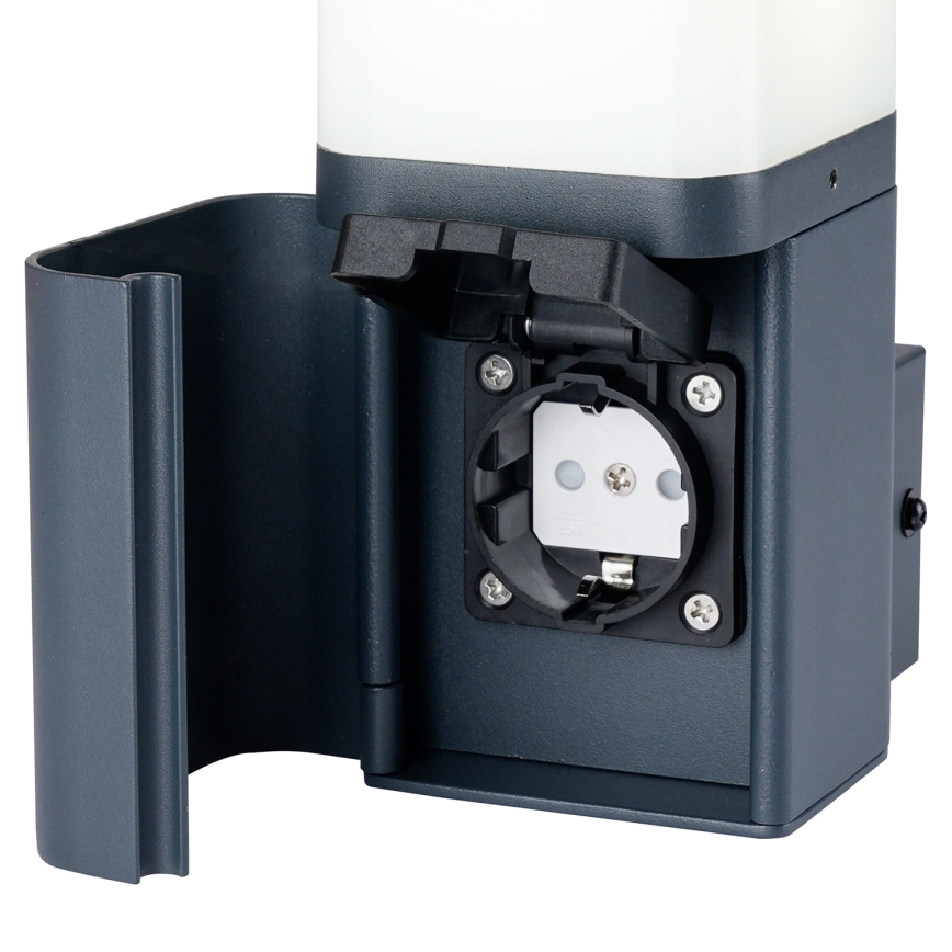 Brilagi - Lampada da parete per esterni con presa SCHUKO PILLAR 1xG9/11W/230V IP44 antracite