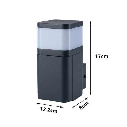 Brilagi - Lampada da parete per esterni con presa SCHUKO PILLAR 1xG9/11W/230V IP44 antracite