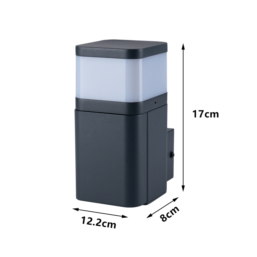 Brilagi - Lampada da parete per esterni con presa SCHUKO PILLAR 1xG9/11W/230V IP44 antracite