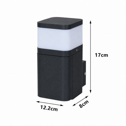 BRILAGI - Lampada da parete esterna con presa SCHUKO PILLAR 1xG9/11W/230V IP44 nera