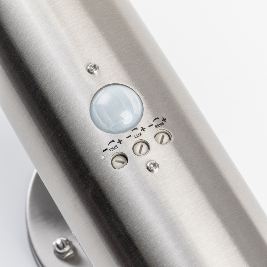 BRILAGI - Lampada da parete per esterni con sensore ELIA 1xE27/20W/230V IP44 cromo opaco