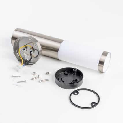 BRILAGI - Lampada da parete per esterni con sensore ELIA 1xE27/20W/230V IP44 cromo opaco