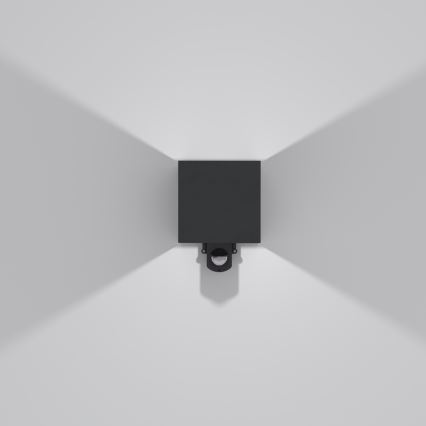 Brilagi - Lampada da parete per esterni CUBE LED con sensore, 6 W, 230 V, nera