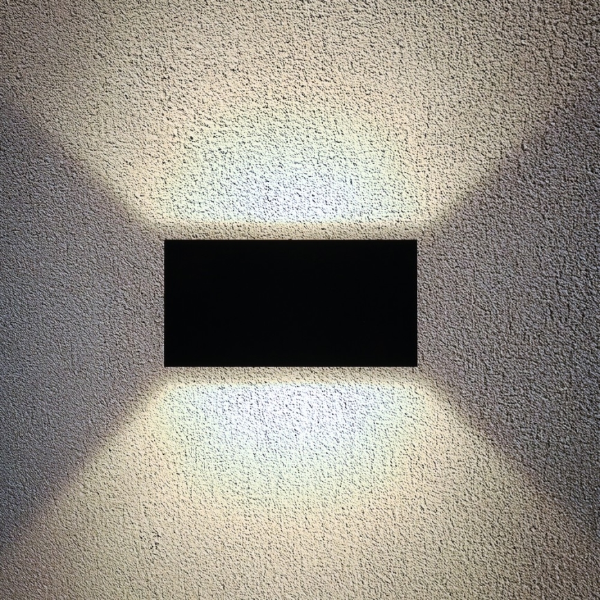 Brilagi - Lampada da parete per esterni DOUBLE CUBE LED, 12W/230V, nera, IP65