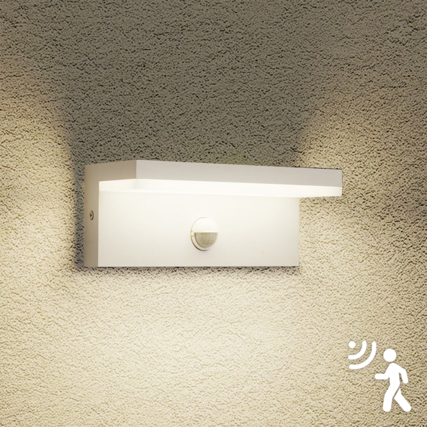 Brilagi - Lampada da parete per esterni LED con sensore TESSI LED/10W/230V bianca IP54
