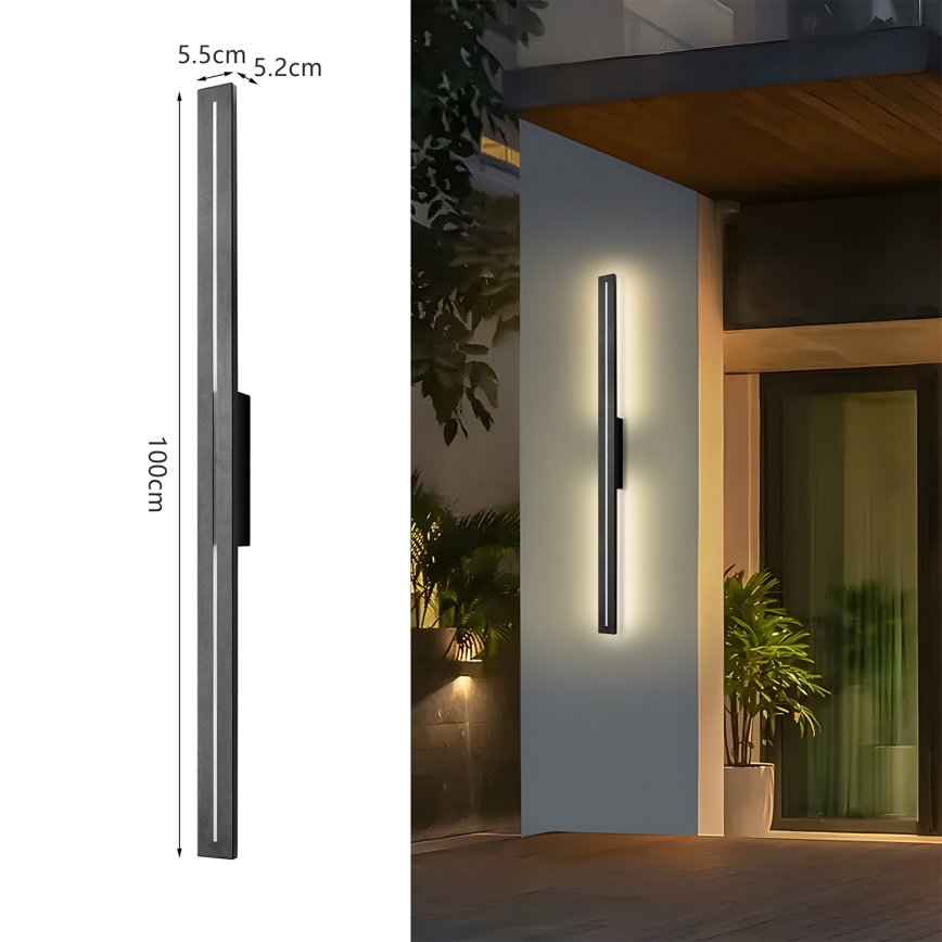 Brilagi - Applique da esterno LINEO LED/24W/230V 4000K IP65 100 cm nero CRI 90