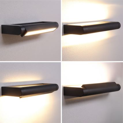 BRILAGI - Lampada da parete esterna a LED per facciata SALERNO LED/12W/230V 35,5 cm nero IP65