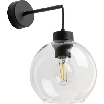 BRILAGI - Lampada da parete QUADRA 1xE27/60W/230V nero/trasparente