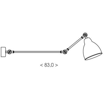 Brilagi - Lampada da parete QUILL 1xE27/40W/230V, 83 cm, bianca