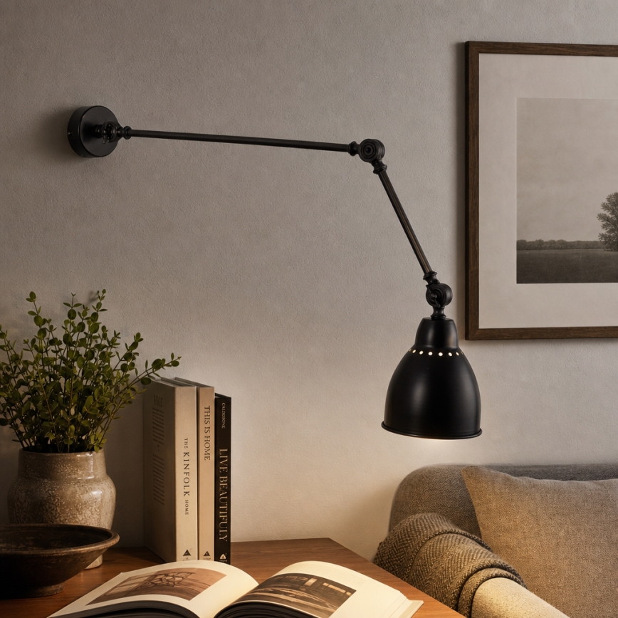 Brilagi - Lampada da parete QUILL 1xE27/40W/230V 83 cm nera