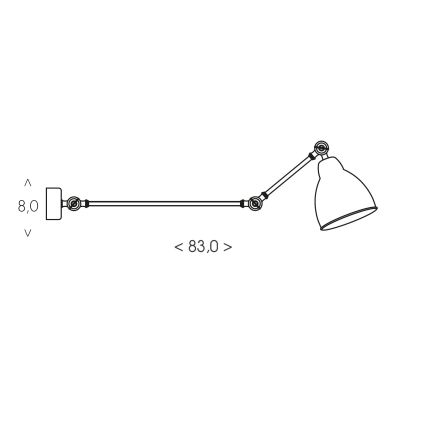 Brilagi - Lampada da parete QUILL 1xE27/40W/230V 83 cm nera