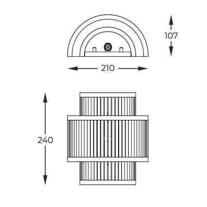 Brilagi - Lampada da parete RAMOS 2xG9/33W/230V dorata