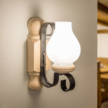 Brilagi - Lampada da parete RUSTIC 1xE14/40W/230V rovere