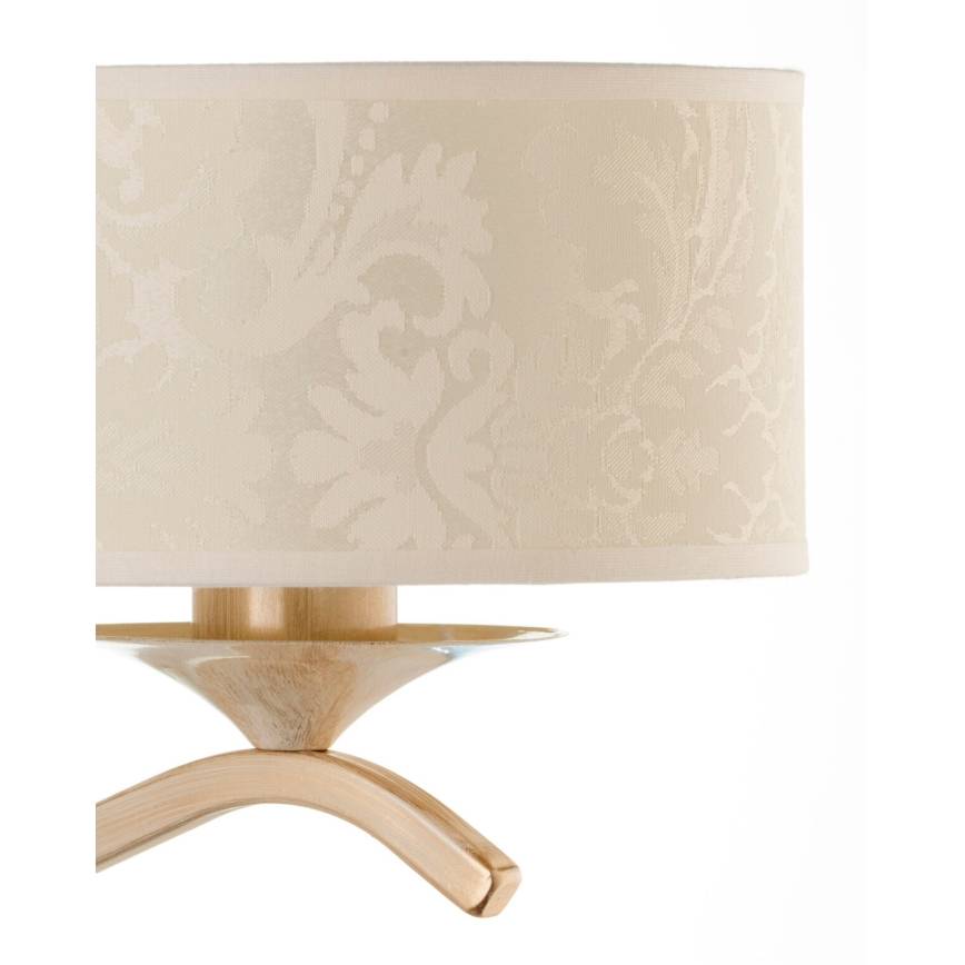 Brilagi - Lampada da parete SAPHIRE 1xE27/15W/230V crema/oro/patina
