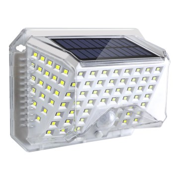 Brilagi - Lampada da parete solare a LED con sensore di movimento e crepuscolare WALLIE LED/4W/5,5V 1200 mAh 6500K IP64 argento
