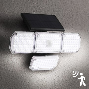 Brilagi - Lampada da parete solare a LED con sensore di movimento e crepuscolare WALLIE LED/5W/5,5V 2400 mAh IP65
