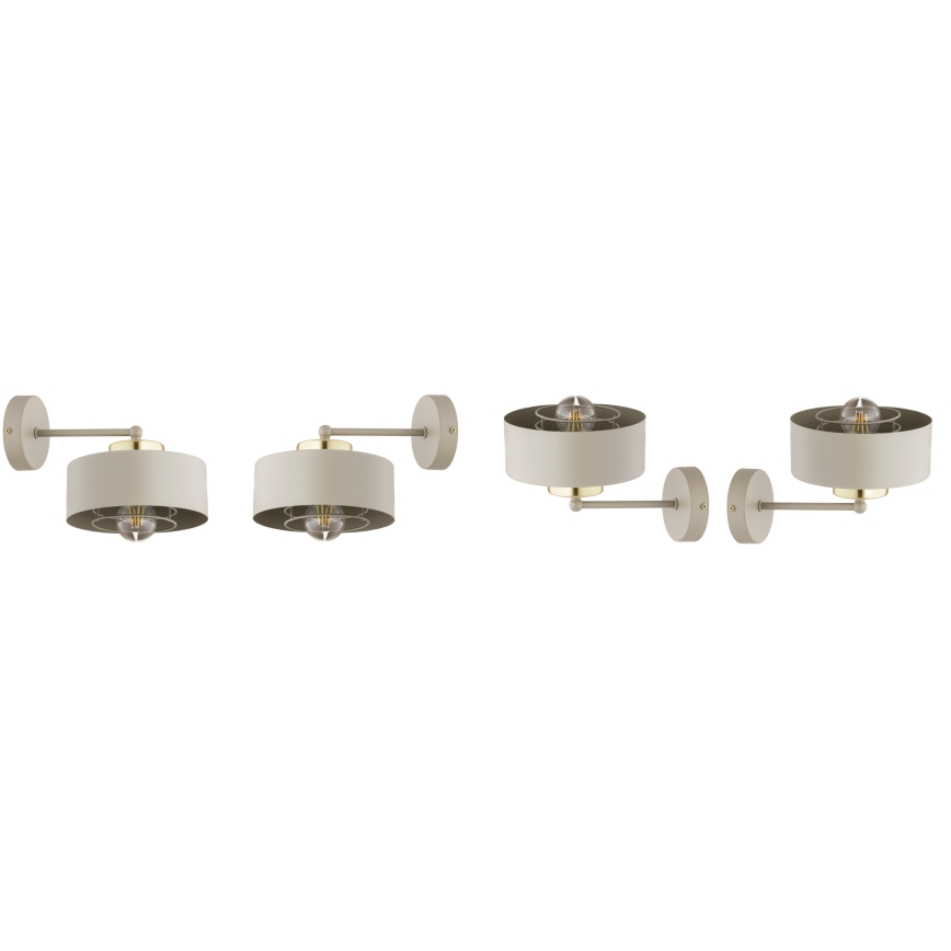 Brilagi - Lampada da parete SPRING 1xE27/60W/230V beige/oro