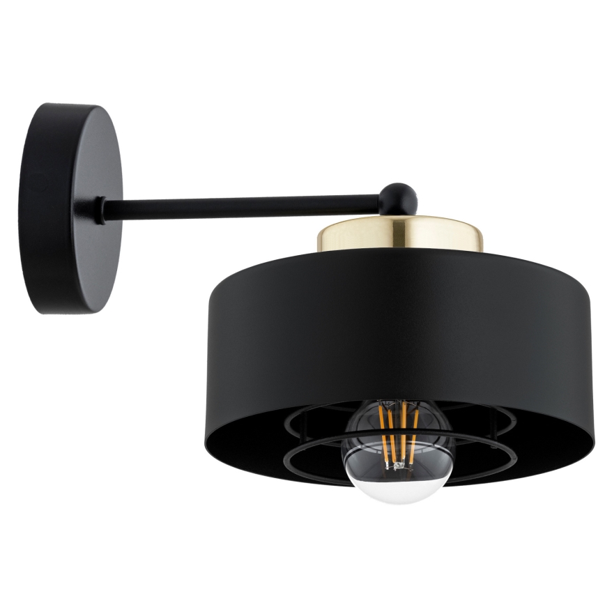 Brilagi - Lampada da parete SPRING 1xE27/60W/230V nera/oro