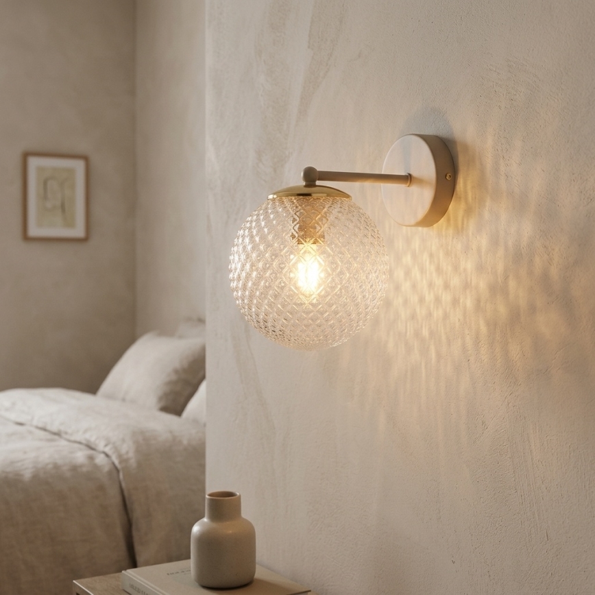 Brilagi - Lampada da parete STELLA 1xE27/60W/230V beige/oro