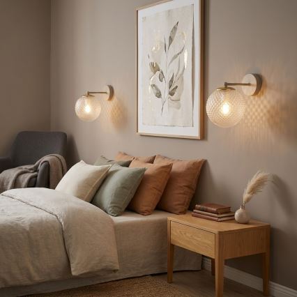 Brilagi - Lampada da parete STELLA 1xE27/60W/230V beige/oro