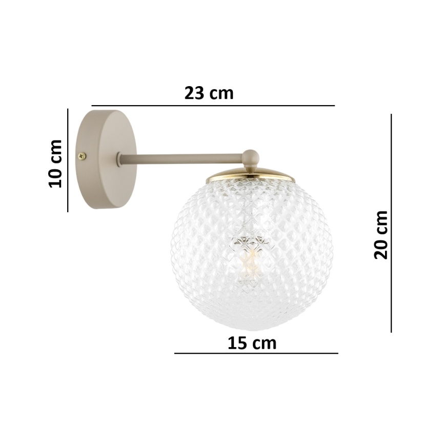 Brilagi - Lampada da parete STELLA 1xE27/60W/230V beige/oro