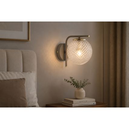 Brilagi - Lampada da parete STELLA 1xE27/60W/230V beige/oro