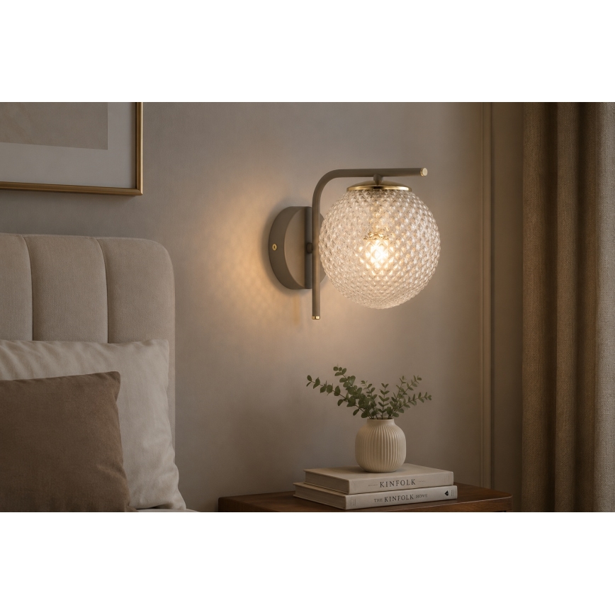 Brilagi - Lampada da parete STELLA 1xE27/60W/230V beige/oro