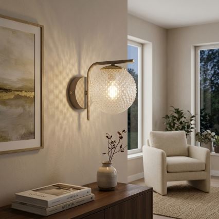 Brilagi - Lampada da parete STELLA 1xE27/60W/230V beige/oro