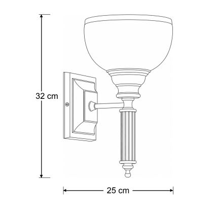Brilagi - Lampada da parete TAURUS 1xE27/15W/230V bronzo