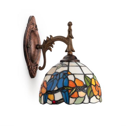 Brilagi - lampada da parete Tiffany in vetro colorato JUNGLE 1xE14/40W/230V