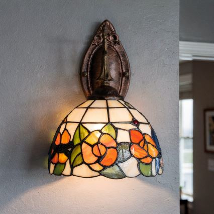 Brilagi - lampada da parete Tiffany in vetro colorato JUNGLE 1xE14/40W/230V