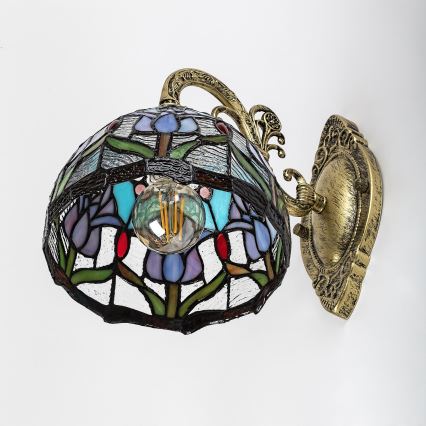 Brilagi - Lampada da parete Tiffany in vetro colorato LORAS 1xE27/40W/230V