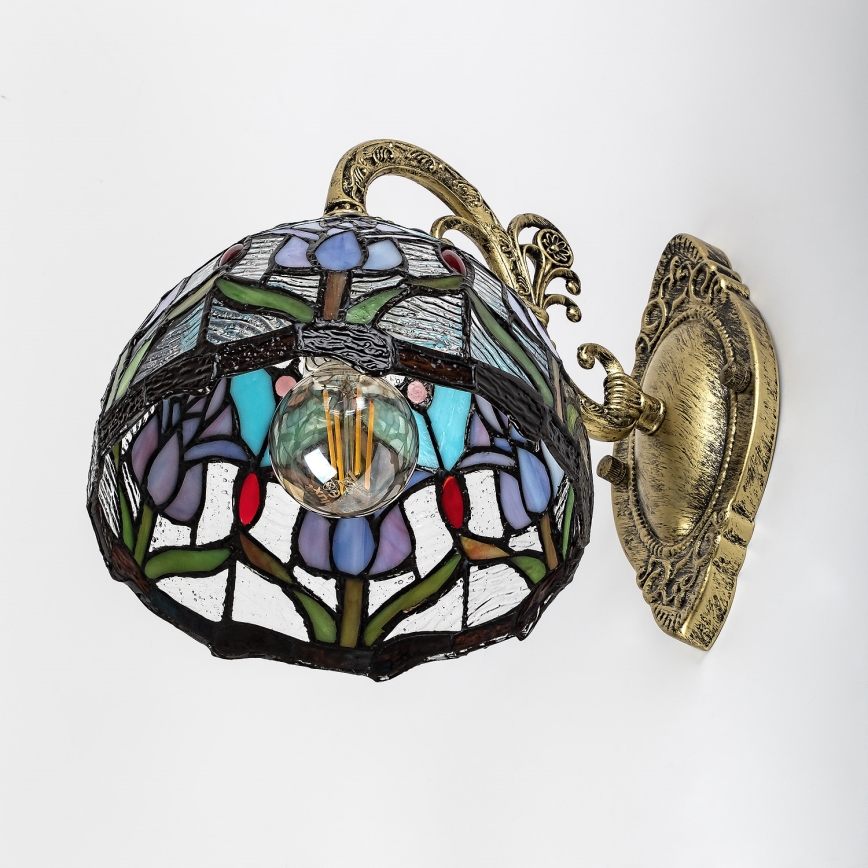 Brilagi - Lampada da parete Tiffany in vetro colorato LORAS 1xE27/40W/230V